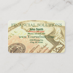 Tarjeta De Visita Dinero financiero de las soluciones