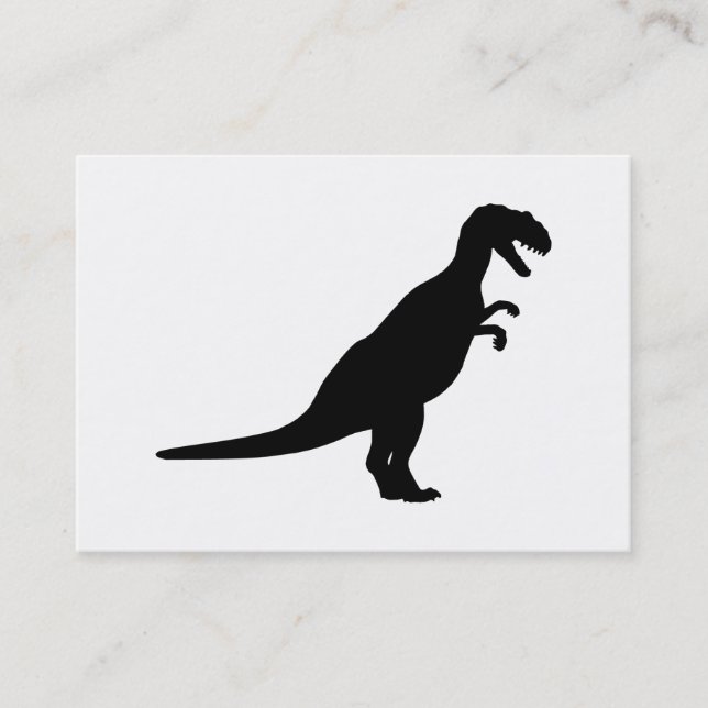 Tarjeta De Visita Dinosaur Black (Anverso)