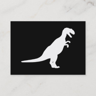 Tarjeta De Visita Dinosaurio Blanco