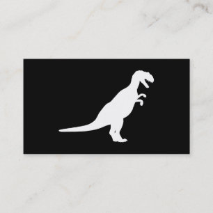 Tarjeta De Visita Dinosaurio Blanco