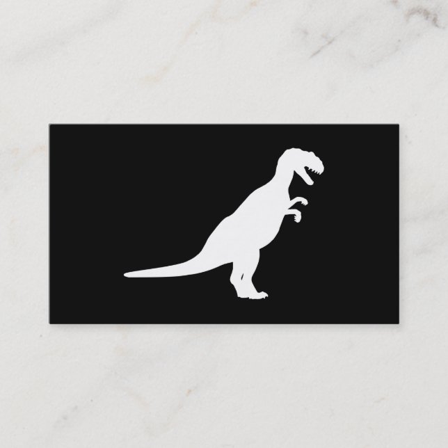 Tarjeta De Visita Dinosaurio Blanco (Anverso)