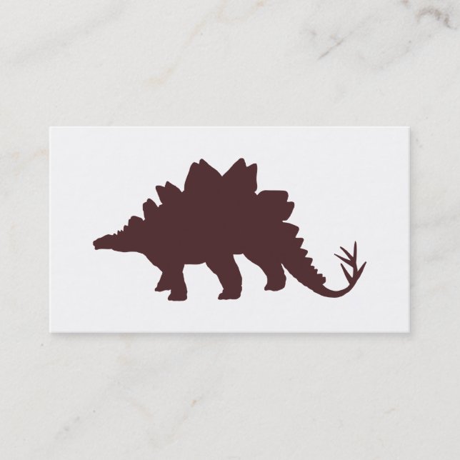Tarjeta De Visita Dinosaurio marrón (Anverso)