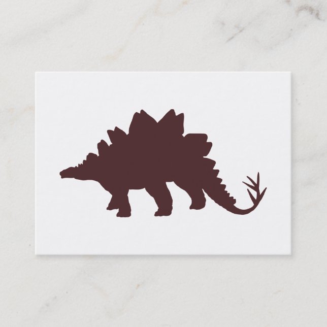 Tarjeta De Visita Dinosaurio marrón (Anverso)