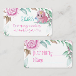 Tarjeta De Visita Dinosaurio Rosa De Princesa Cuántos Candidatos En 