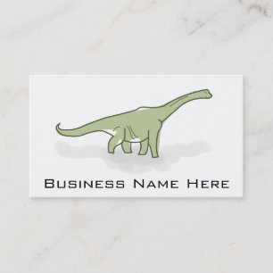 Tarjeta De Visita Dinosaurio verde, ilustracion de Digitaces