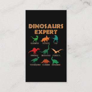 Tarjeta De Visita Dinosaurios Chicas expertos Dino T-rex Spinosaurus