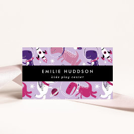 Tarjeta De Visita Dinosaurios espaciales, Centro de juegos para niño