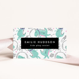 Tarjeta De Visita Dinosaurios espaciales, Centro de juegos para niño