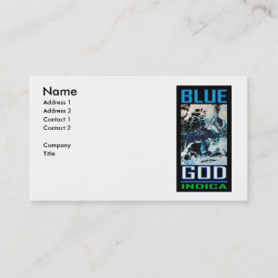 TARJETA DE VISITA DIOS AZUL INDICA