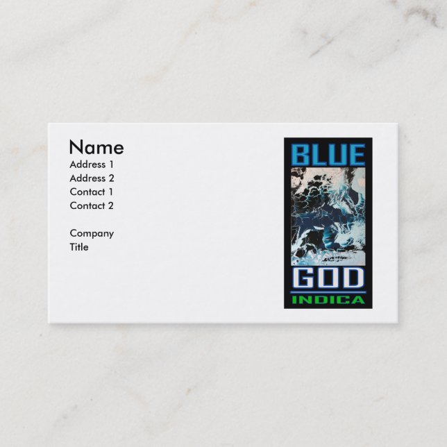 TARJETA DE VISITA DIOS AZUL INDICA (Anverso)