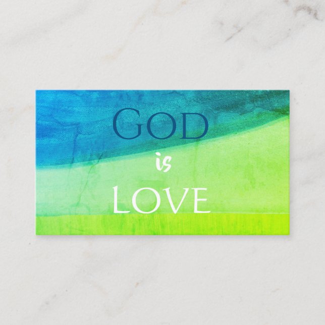 Tarjeta De Visita Dios es Amor Cristiano (Anverso)