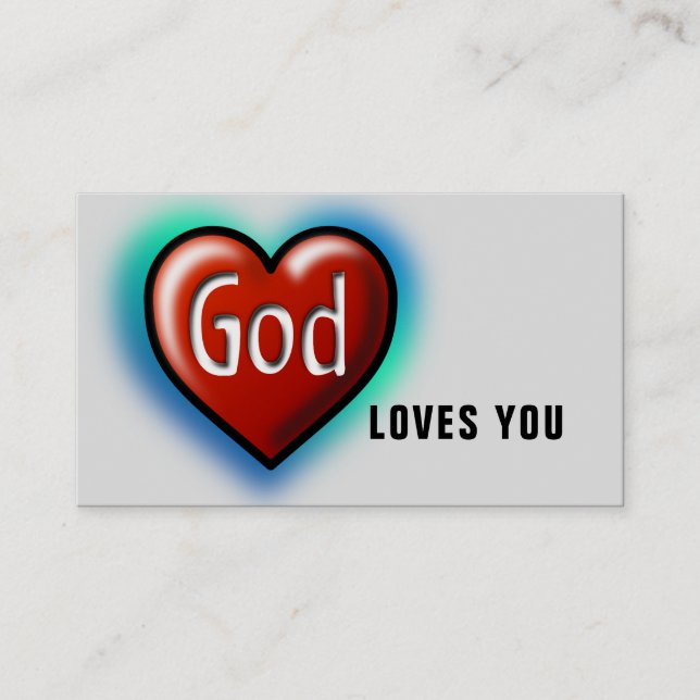 Tarjeta De Visita Dios te ama cristiano (Anverso)