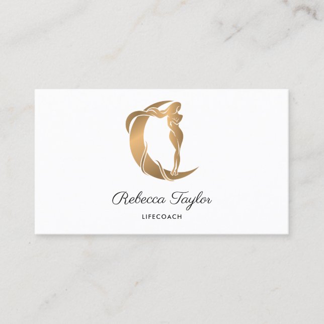 Tarjeta De Visita diosa caca de vida femenina mística celestial (Anverso)