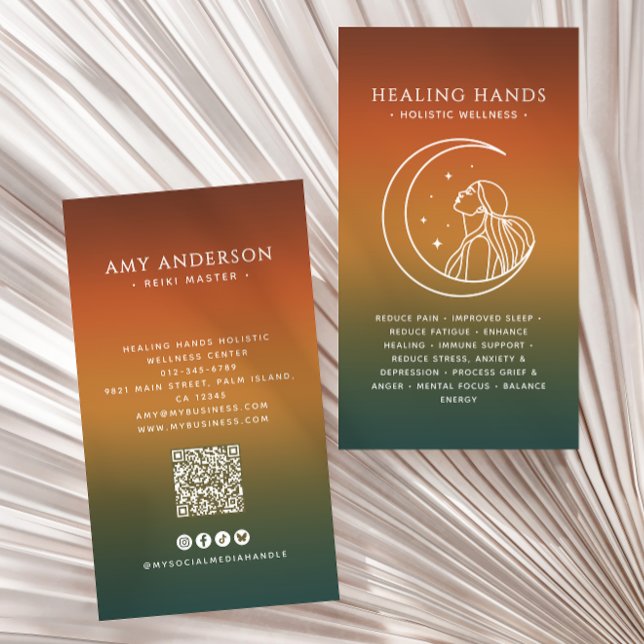 Tarjeta De Visita Diosa de bienestar espiritual/alternativa Moon Hea (Subido por el creador)