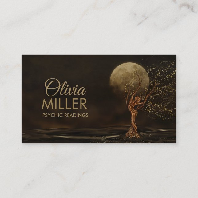 Tarjeta De Visita Diosa del árbol - Adoración de la luna (Anverso)