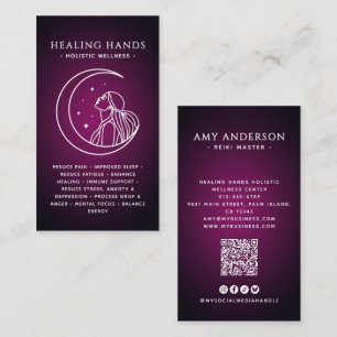 Tarjeta De Visita Diosa Sanadora de la Luna del Bienestar Espiritual