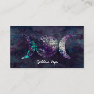 Tarjeta De Visita Diosa Triple Luna Universo Lunas Yoga