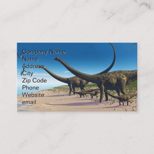 Tarjeta De Visita Diplodocus Herd (Anverso)