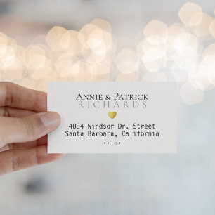 Tarjeta De Visita Dirección de nombres de novias