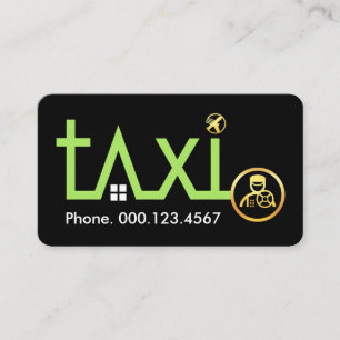 Tarjeta De Visita Dirección de Ruta de Transporte de Taxi