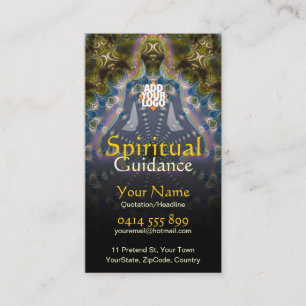 Tarjeta De Visita Dirección espiritual del fractal de la yoga