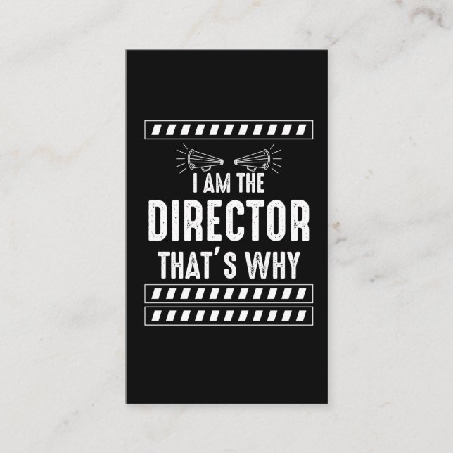 Tarjeta De Visita Director de cine dice (Anverso)