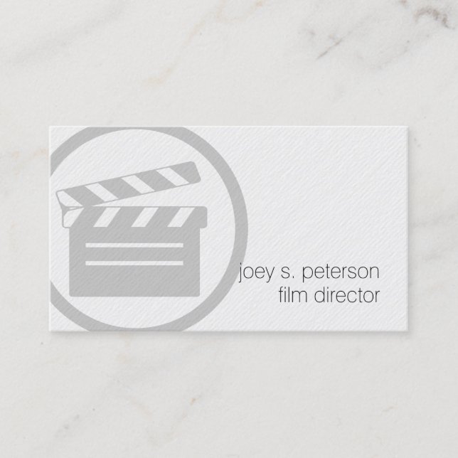 Tarjeta De Visita Director de cine Fotografía de Icono de cartón (Anverso)