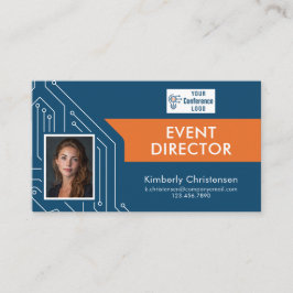 Tarjeta De Visita Director de Eventos de Tecnología de Colores Perso