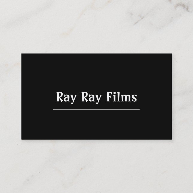 Tarjeta De Visita Director de Producción de Películas Cinematográfic (Anverso)
