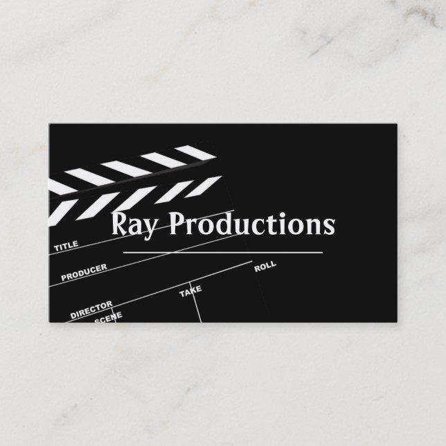 Tarjeta De Visita Director de Producción de Películas de Cine (Anverso)
