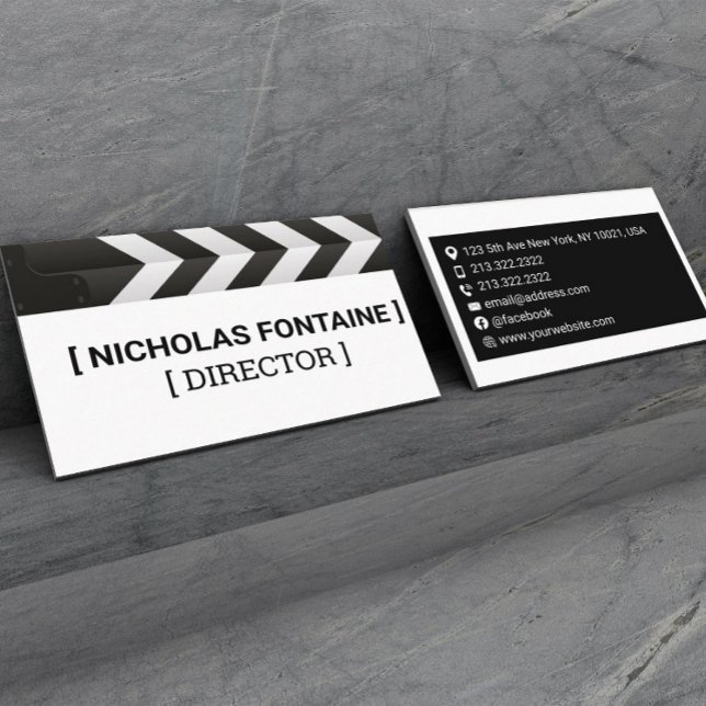 Tarjeta De Visita Director de Producción de Películas y Director (Subido por el creador)