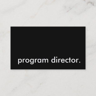 Tarjeta De Visita director del programa.
