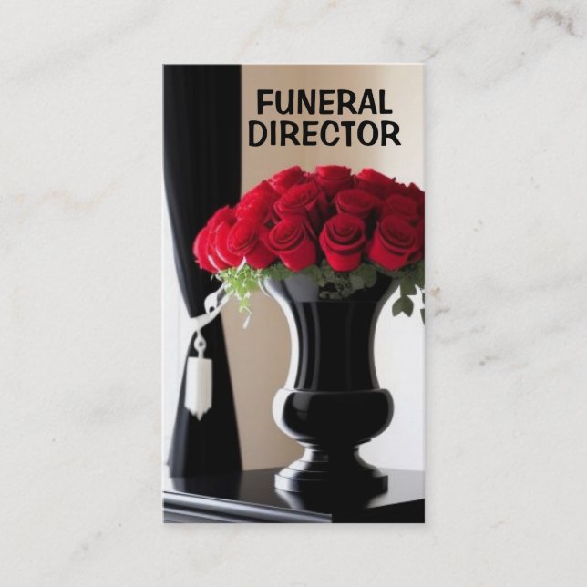 Tarjeta De Visita Director Funeral De Servicios De Cremación (Anverso)