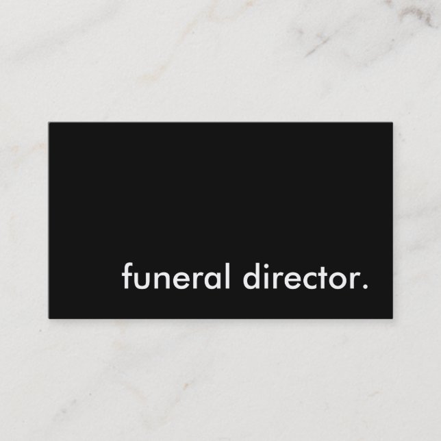 Tarjeta De Visita director funerario. (Anverso)