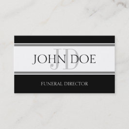 Tarjeta De Visita Director funerario Stripe W/W