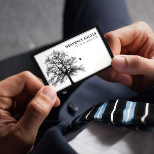 Tarjeta De Visita Directores de funerales contemporáneos   Árbol de 