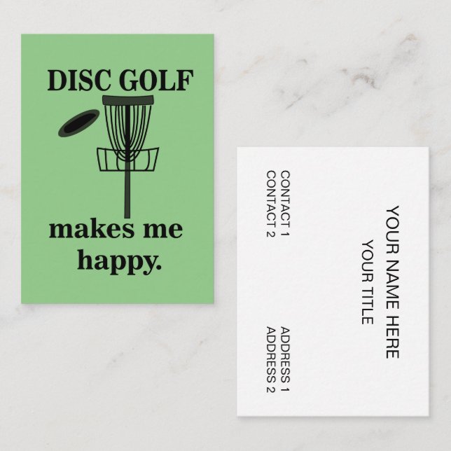 Tarjeta De Visita Disco Golf Frisbee Sport Golf Disk Golf (Anverso / Reverso)