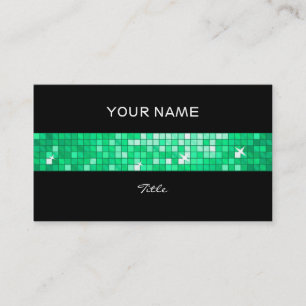 Tarjeta De Visita Disco Tiles Jade baldosa negro espalda