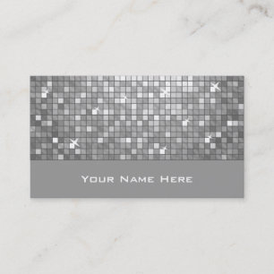 Tarjeta De Visita Disco Tiles "Silver business card"