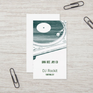 Tarjeta De Visita Discoteca Jockey Turnable Scratizada