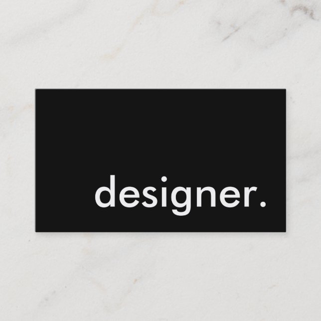 Tarjeta De Visita diseñador. (Anverso)