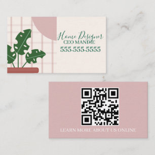 Tarjeta De Visita Diseñador abstracto de plantas