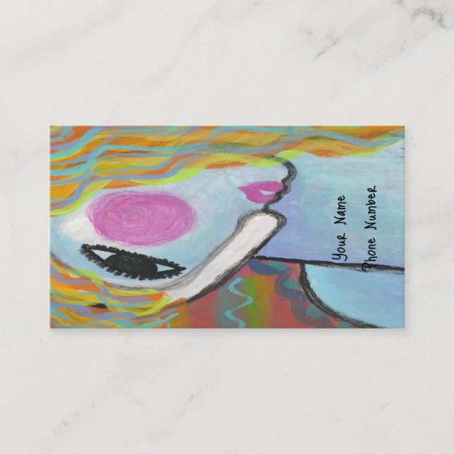 Tarjeta De Visita Diseñador artístico de cabello (Anverso)