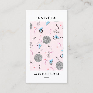 Tarjeta De Visita Diseñador artístico moderno de moda rosa