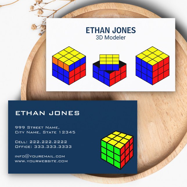 Tarjeta De Visita Diseñador CAD moderno | Animador | Modelador 3D (Subido por el creador)