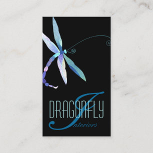 Tarjeta De Visita Diseñador creativo de Blue Dragonfly
