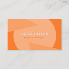 Tarjeta De Visita Diseñador de casa monocromo naranja geométrico mod