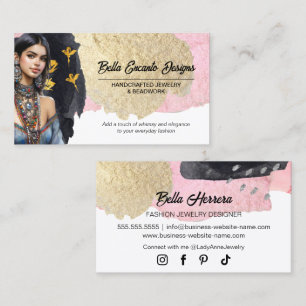 Tarjeta De Visita Diseñador de cuentas y joyas artesanales
