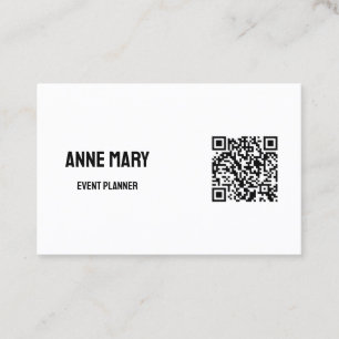 Tarjeta De Visita Diseñador de eventos de Boda moderno de código QR