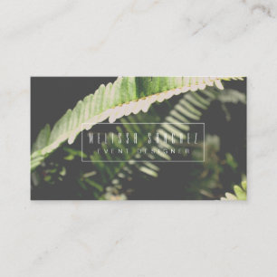 Tarjeta De Visita Diseñador de Eventos de Salón Tropical Botánico